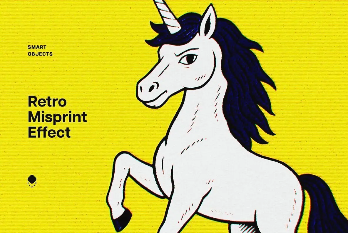 Authentic Retro Misprint Design Effect