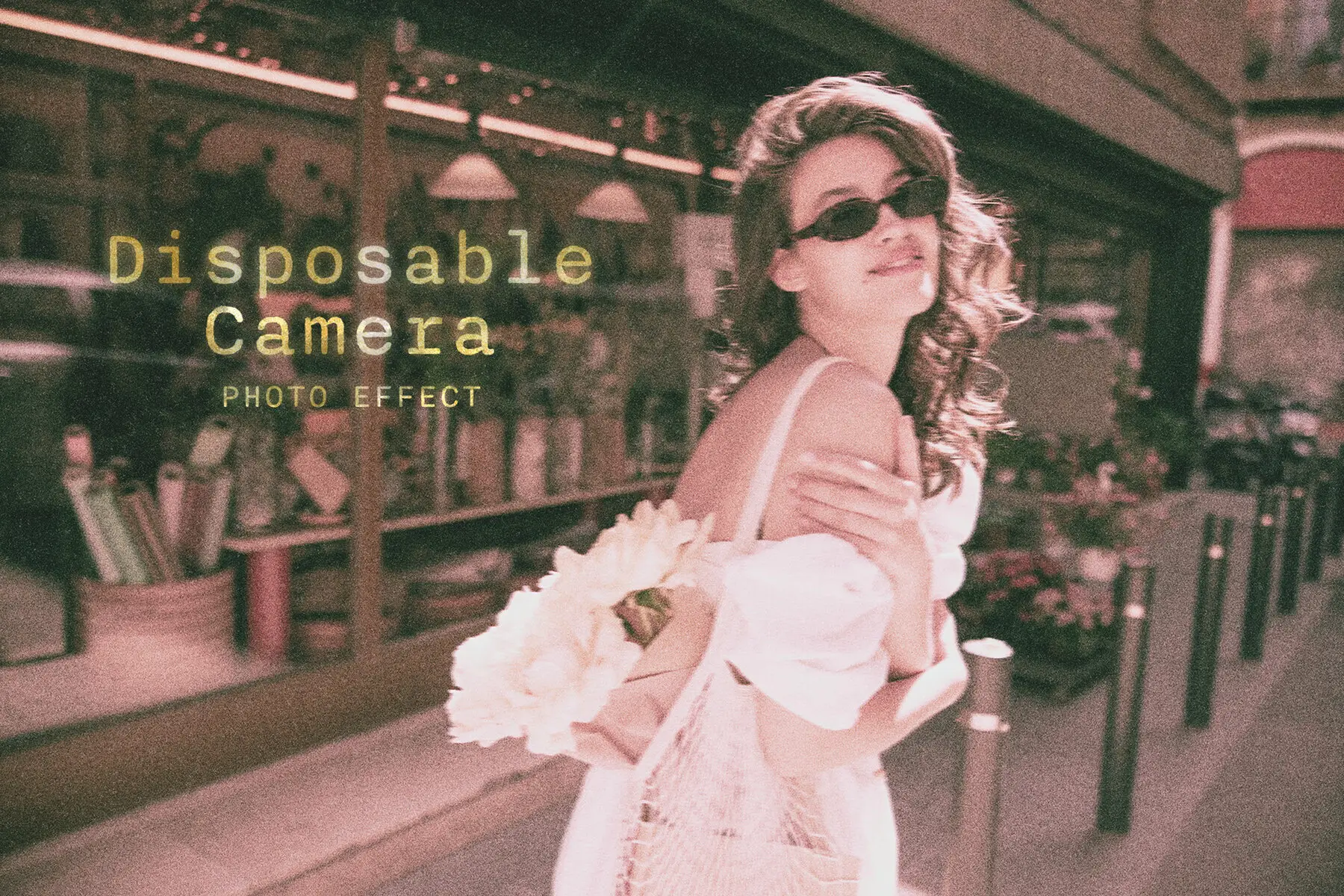 Disposable Camera Image Effect Mockup