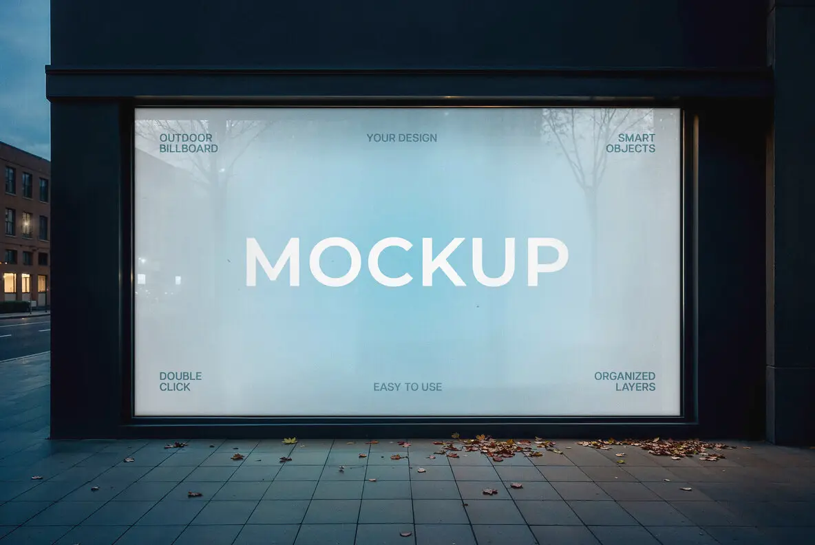 Storefront Window Poster Mockup
