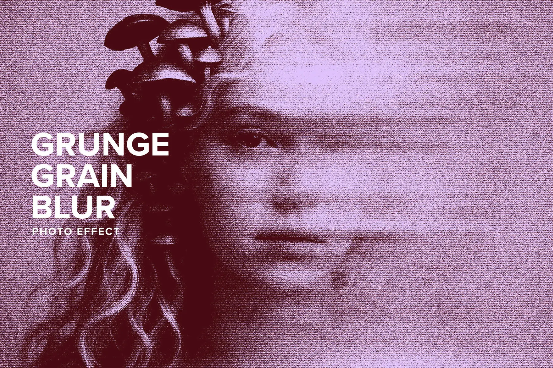 Grunge Grain Blur Image Effect Mockup