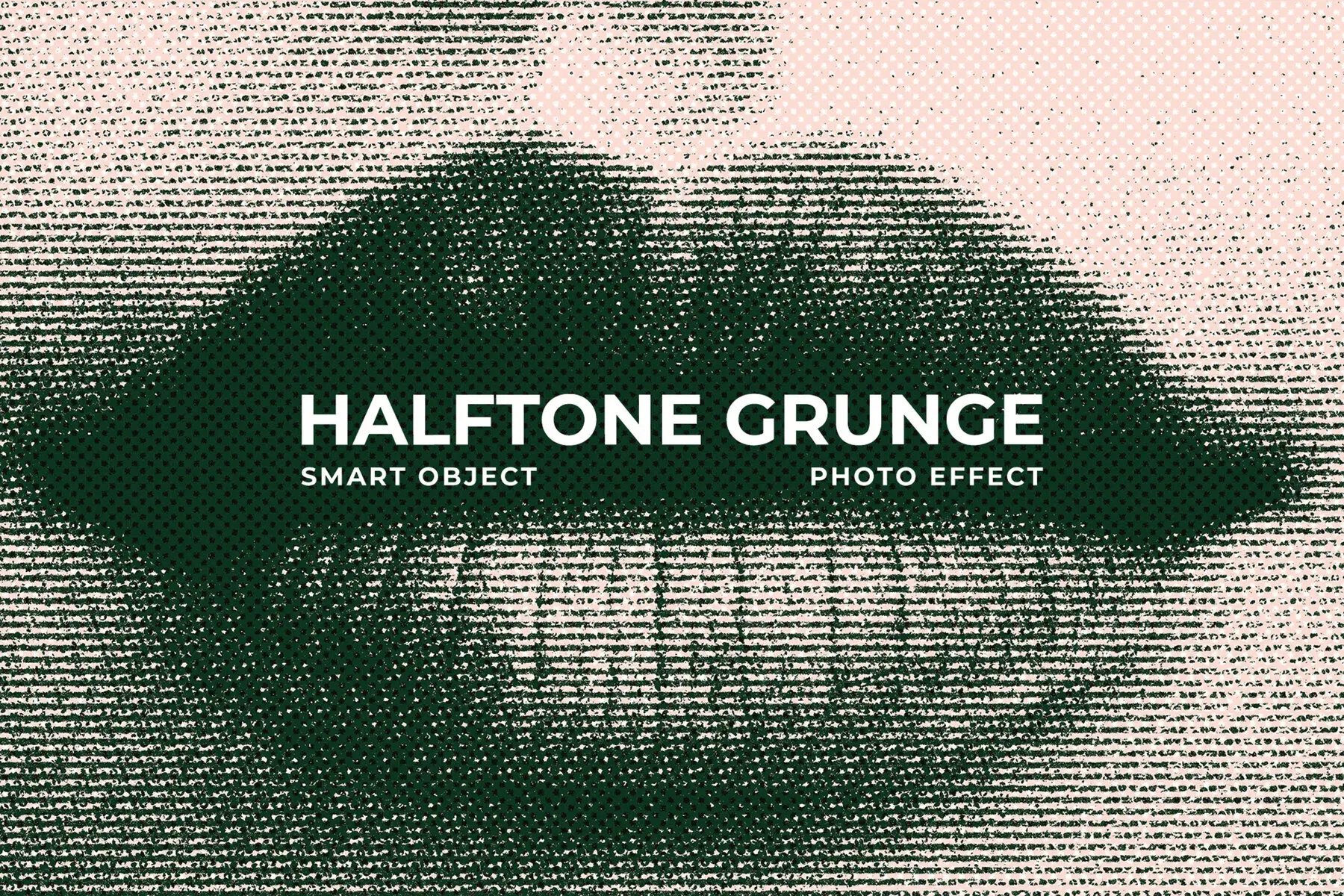 Grunge Halftone Image Effect Mockup
