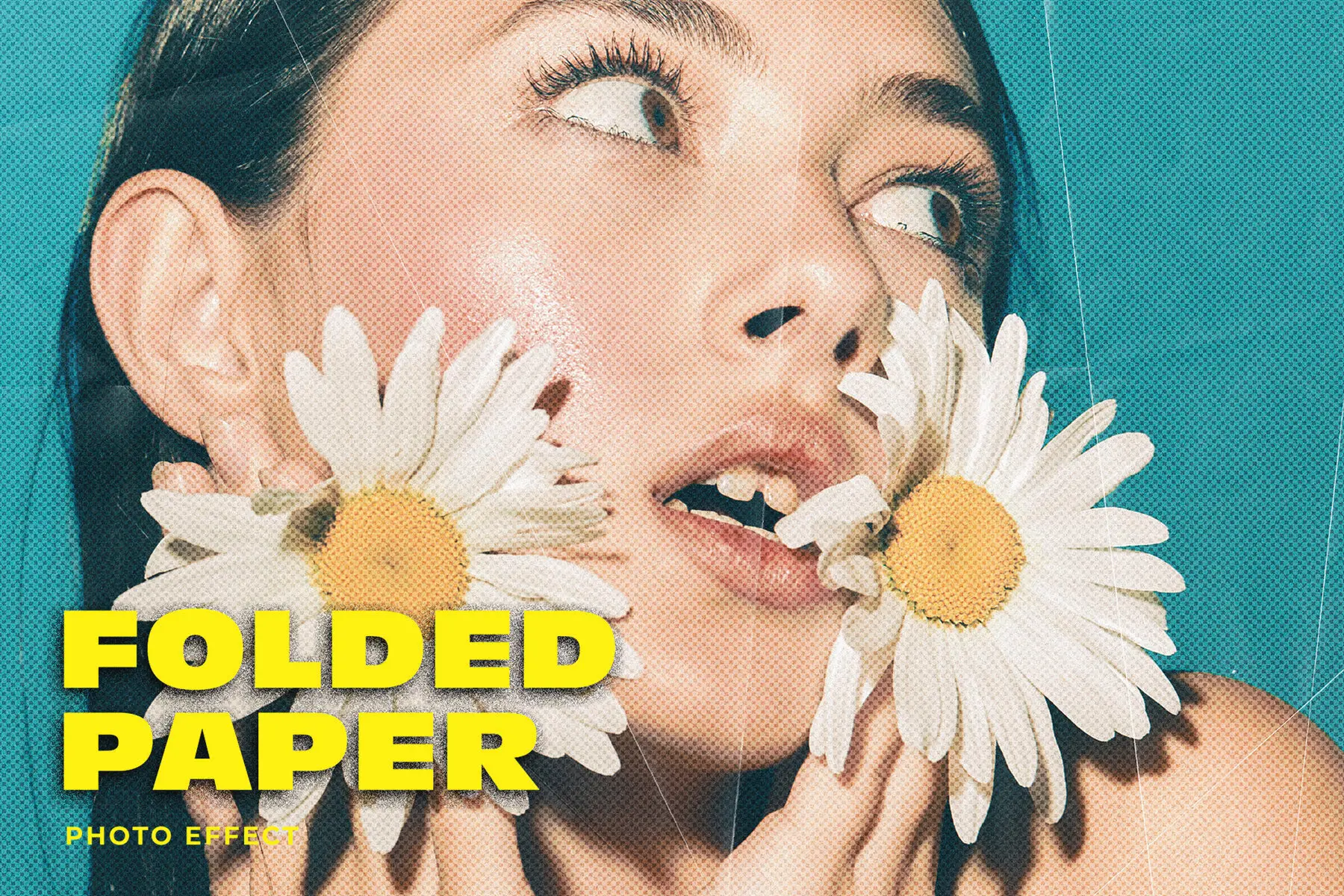 Vintage Paper Image Effect Mockup
