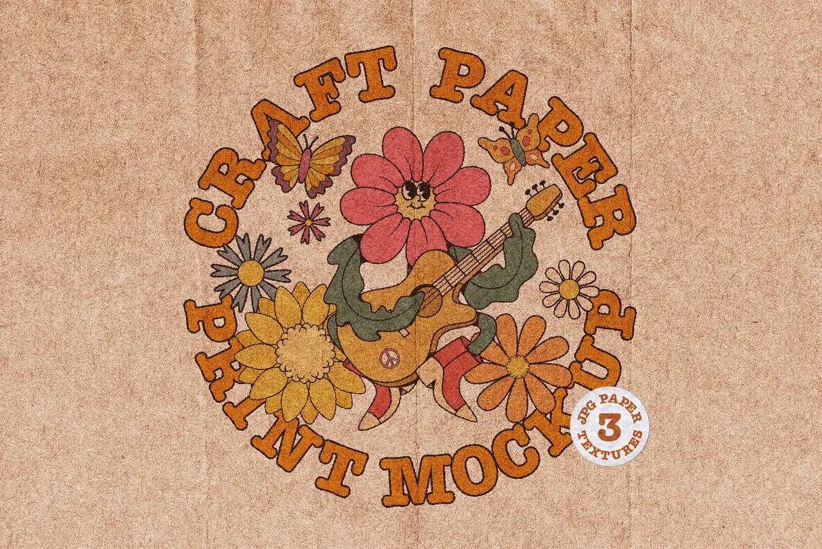 Craft Paper Print Logo Mockup