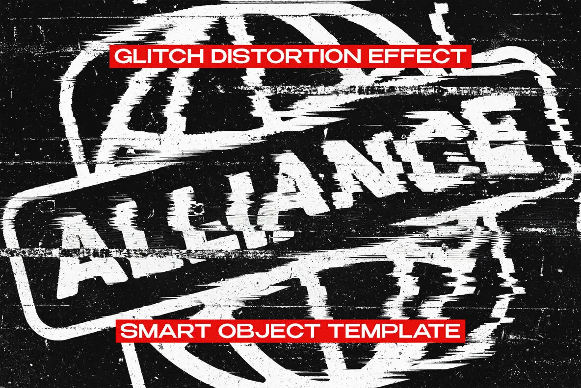 Glitch Distort Text Effect