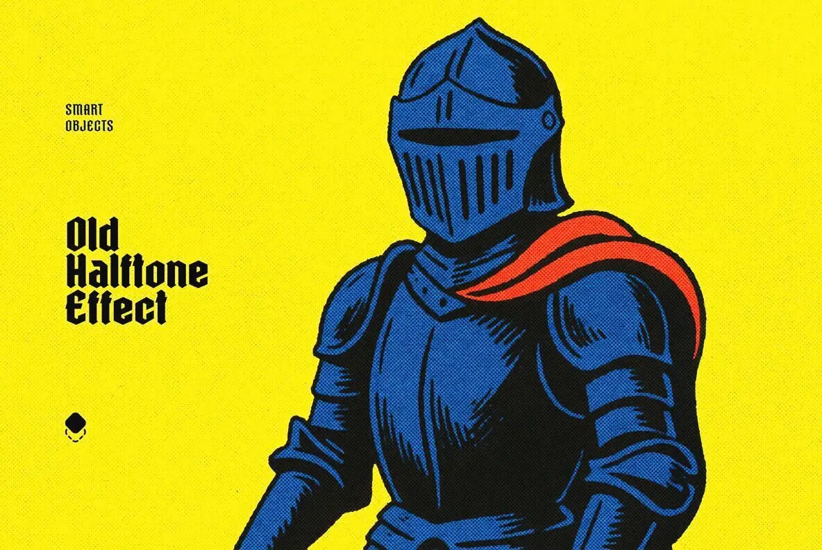 Old Halftone Design Effect