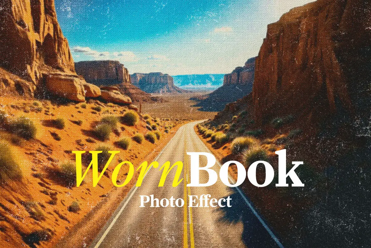 Worn Old Book Photo Effect