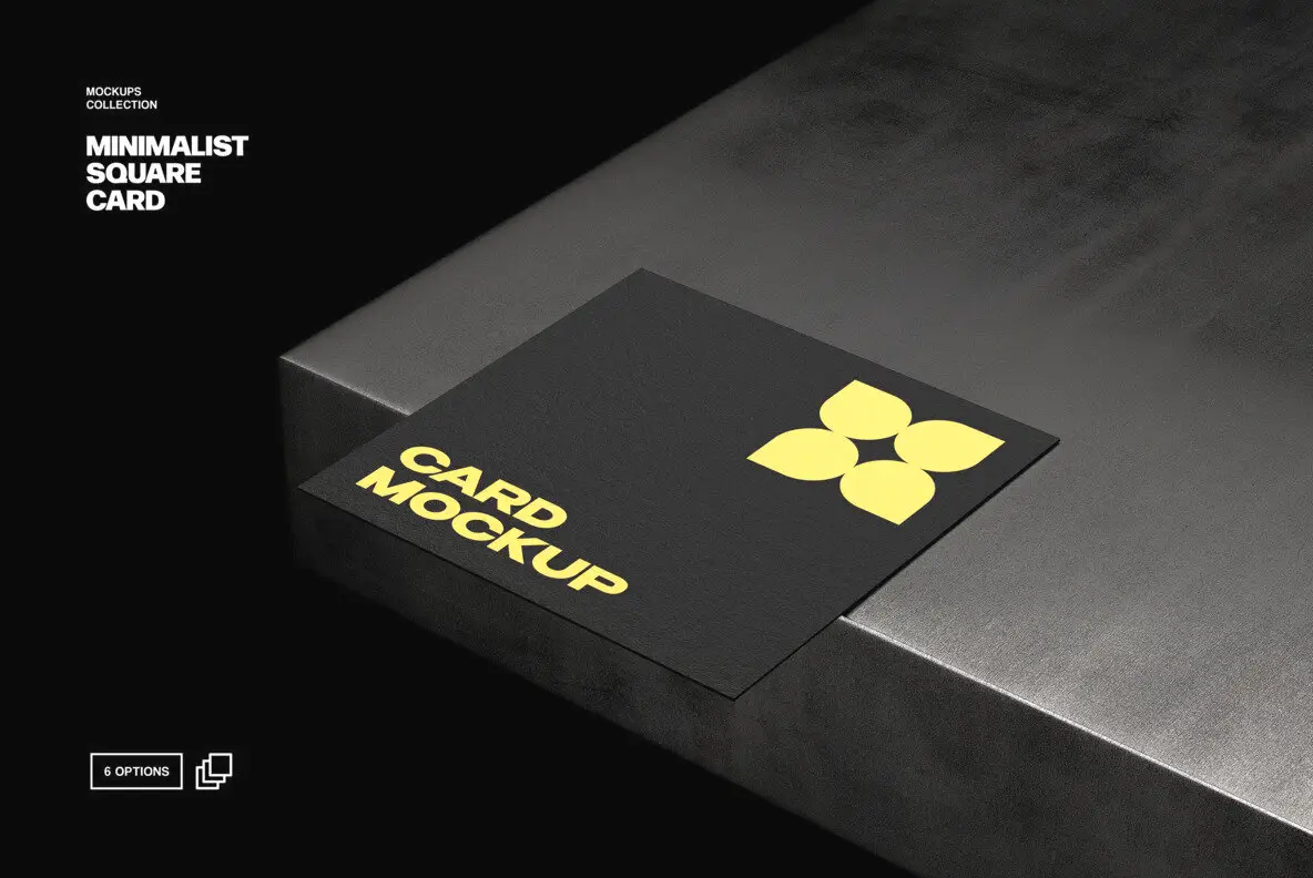 Minimalist Square Card Mockup