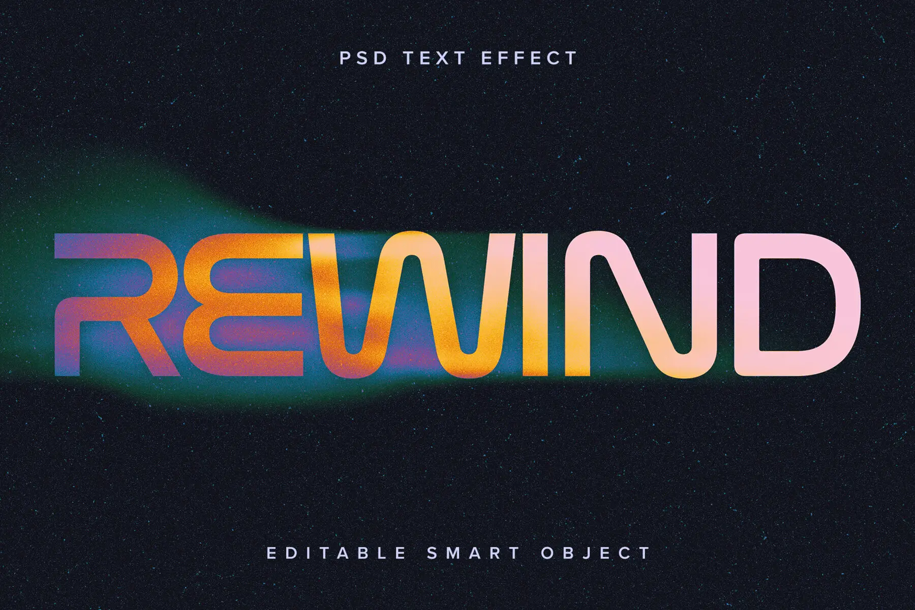 Colourful Smudge Text Effect Mockup