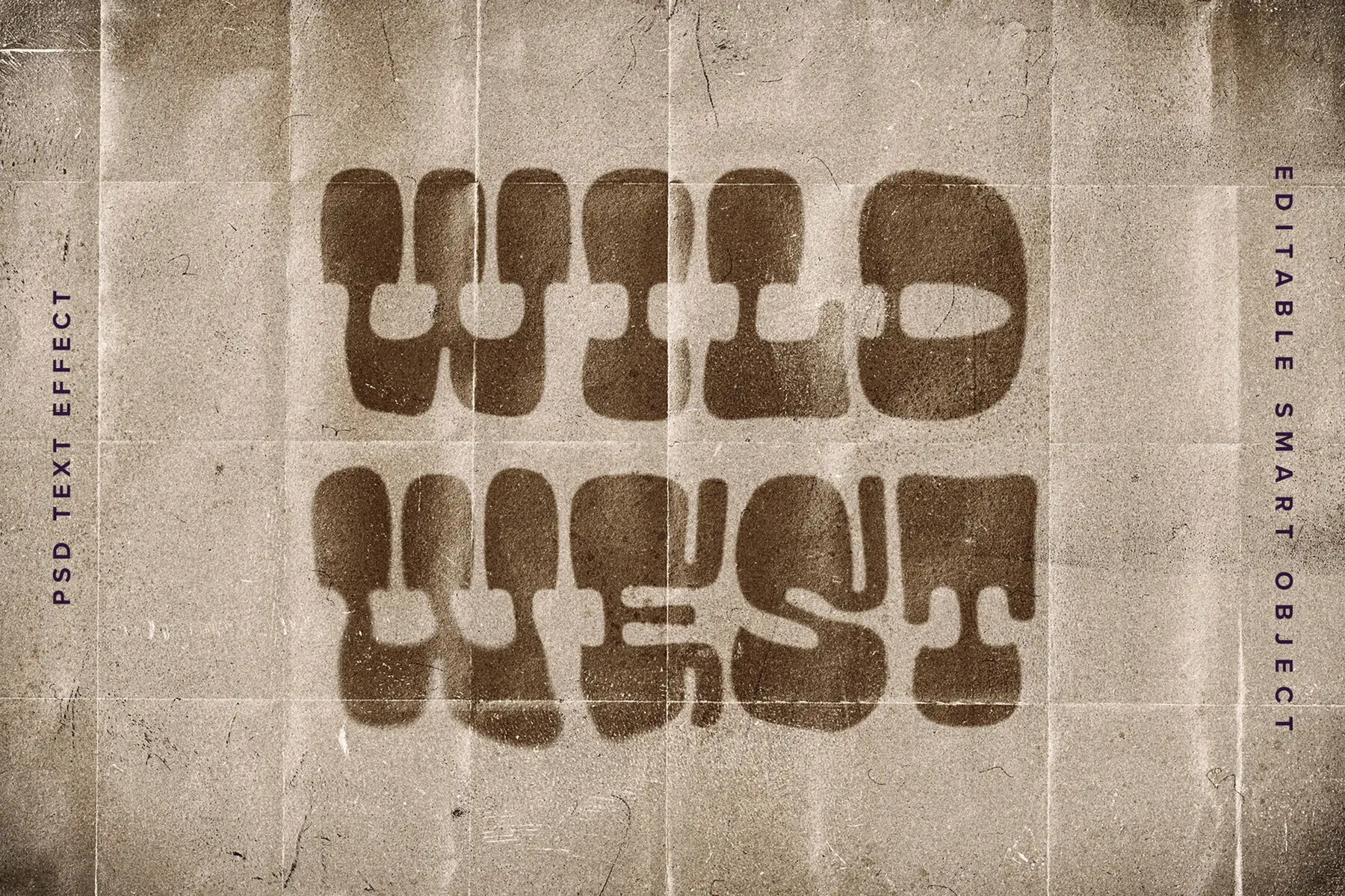 Vintage Paper Text Effect Mockup