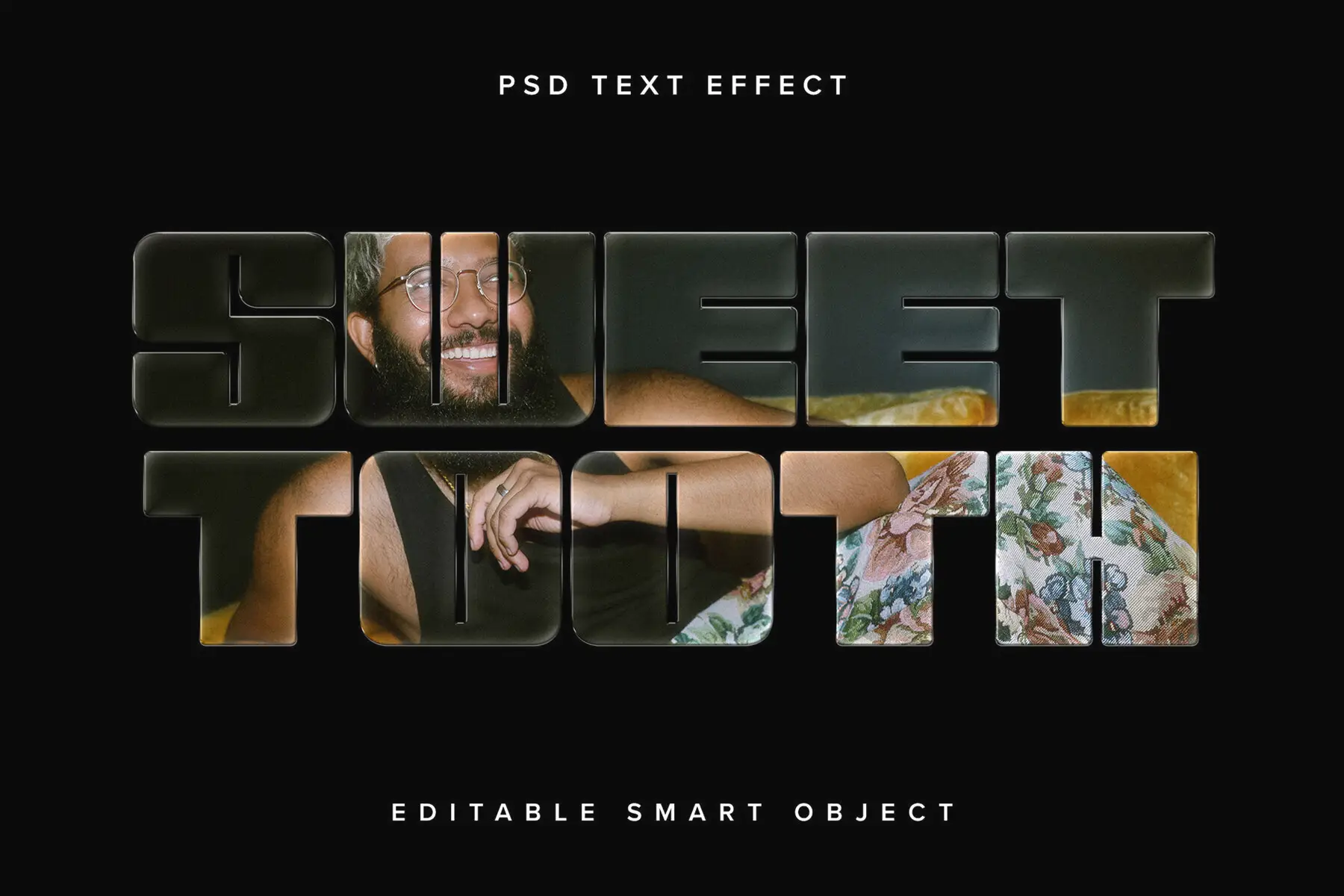 Image Cut Out Text Effect Mockup