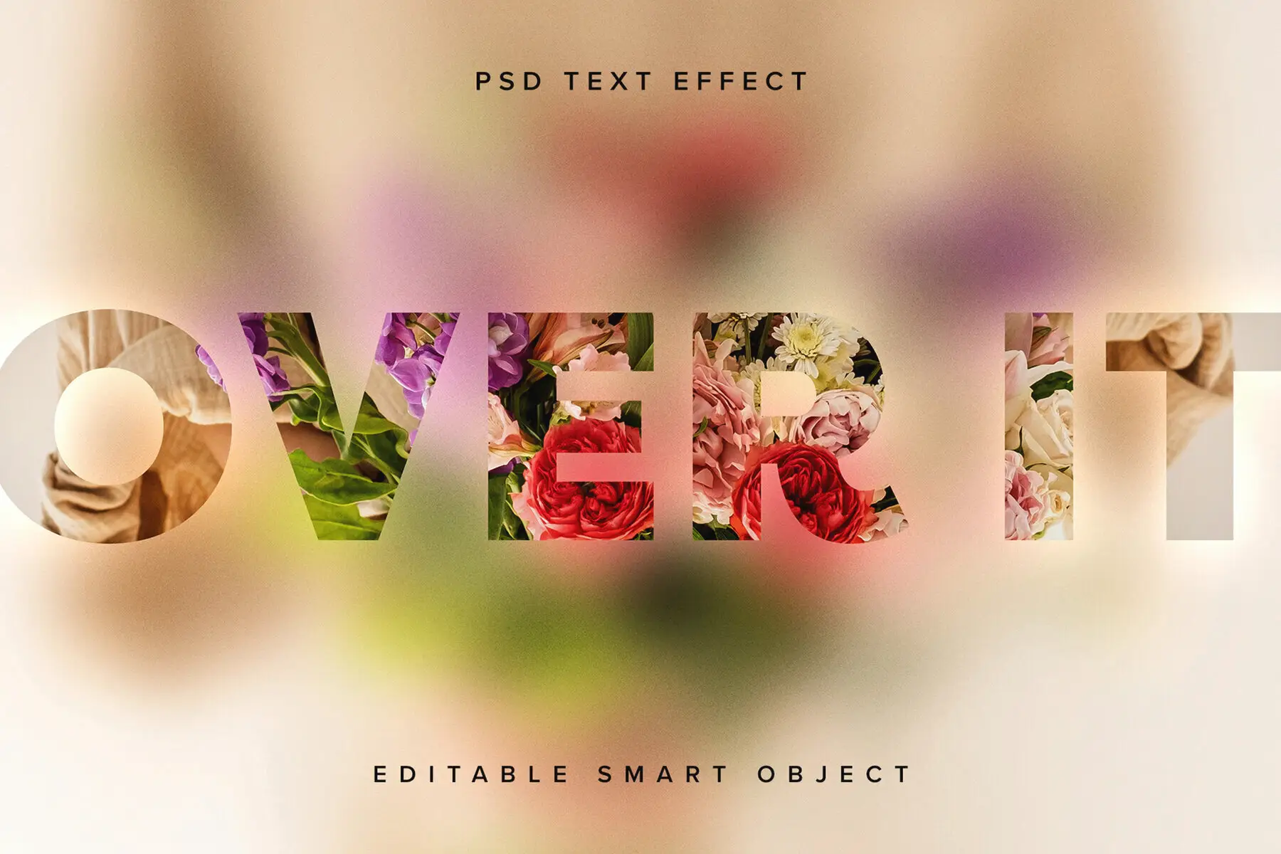 Focus Text Effect Mockup