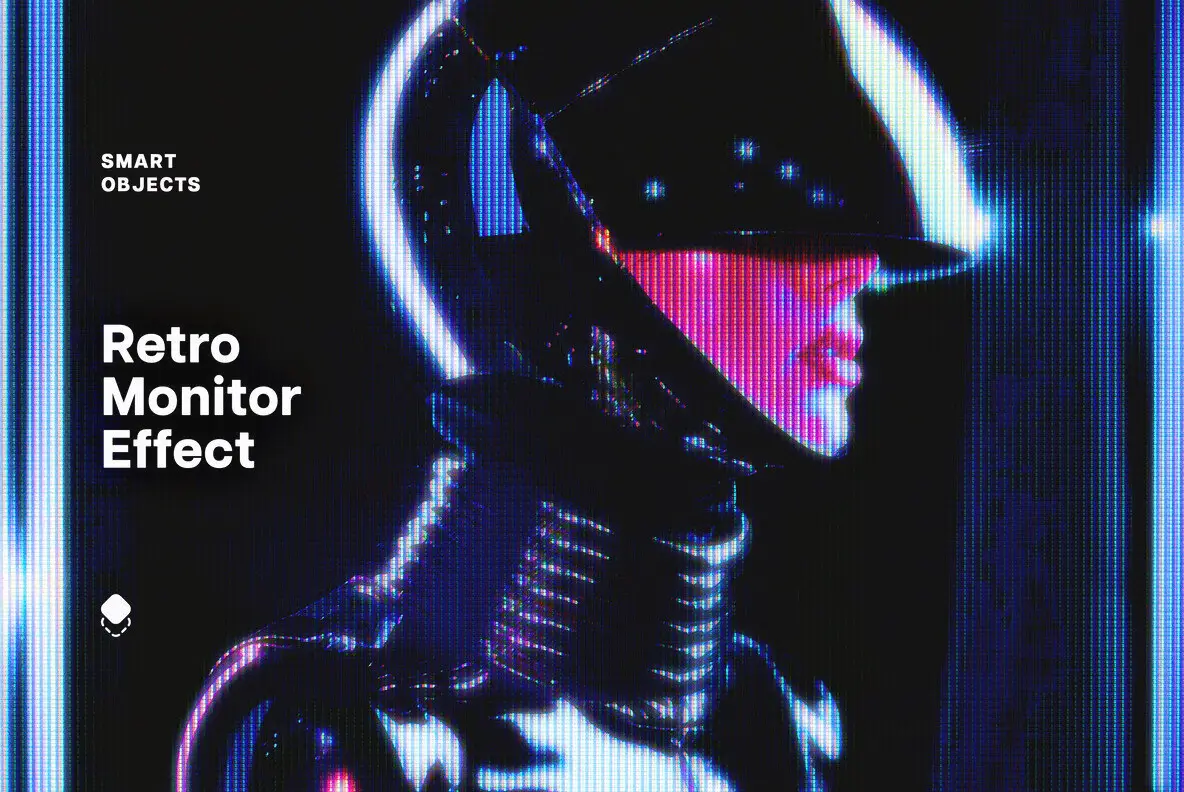 Retro Monitor Photo Effect
