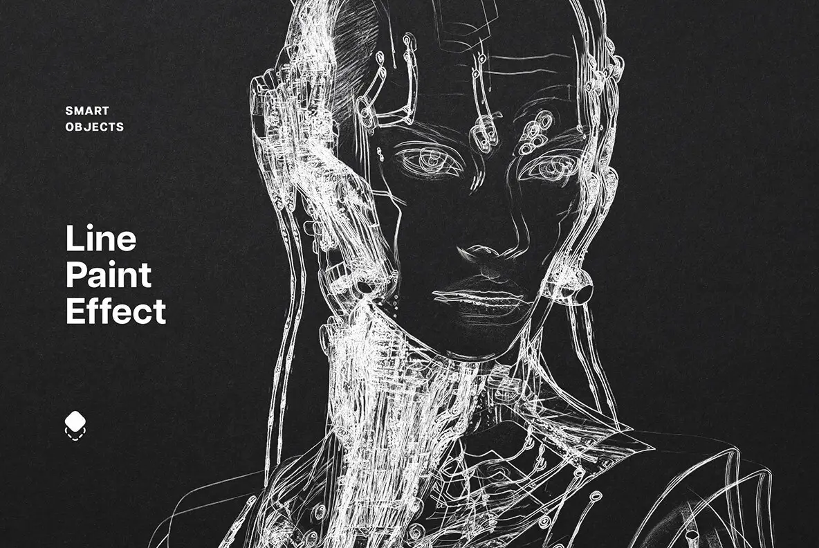 Line Paint Photo Effect