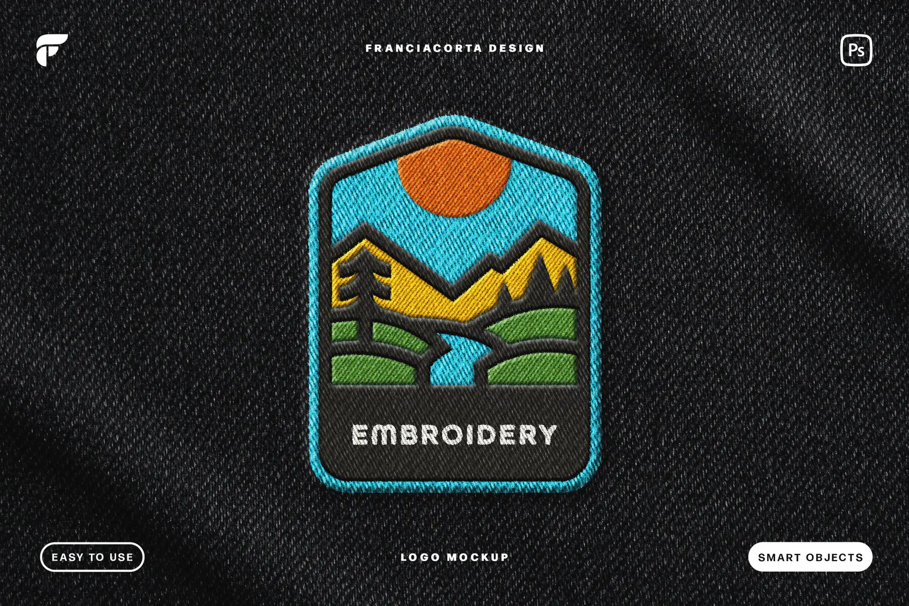 Embroidery Badge Mockup