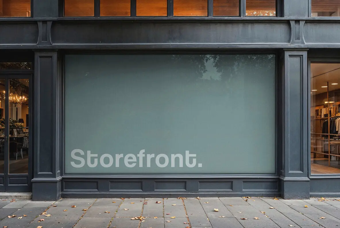 Storefront Window Banner Mockup