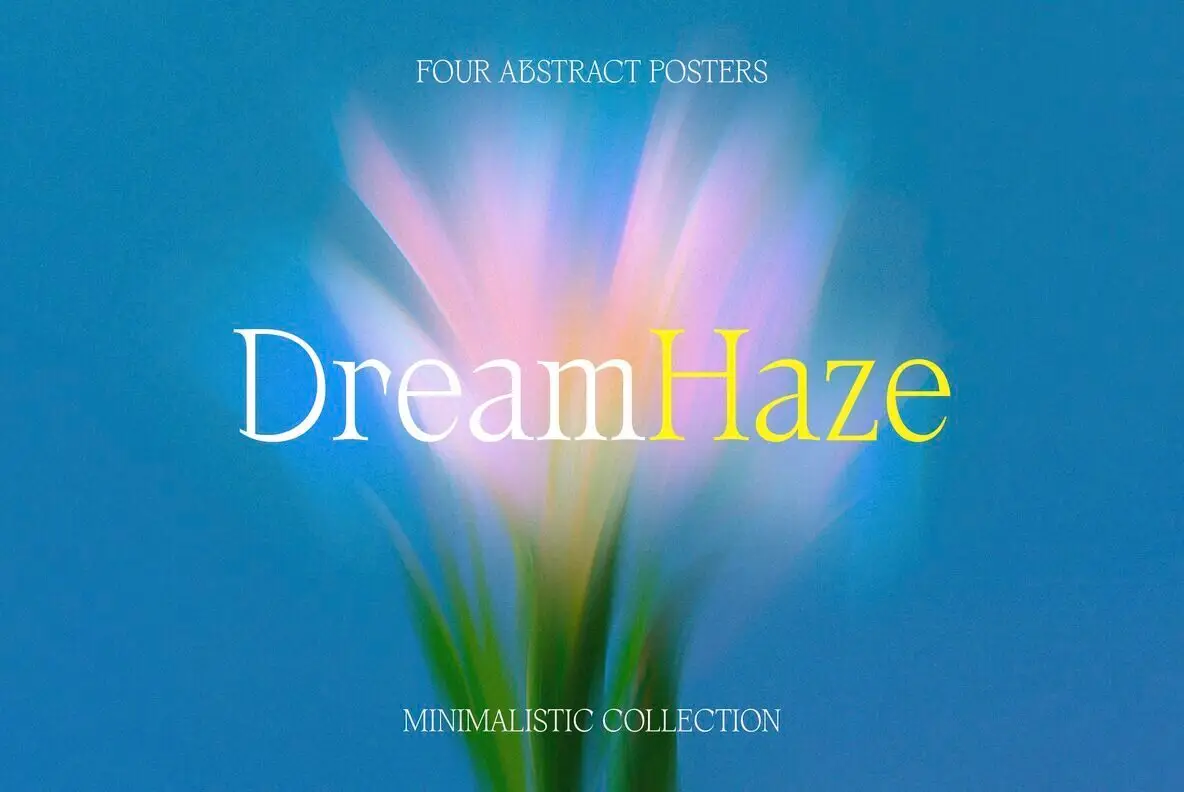Dream Haze Abstract Flower Posters Collection