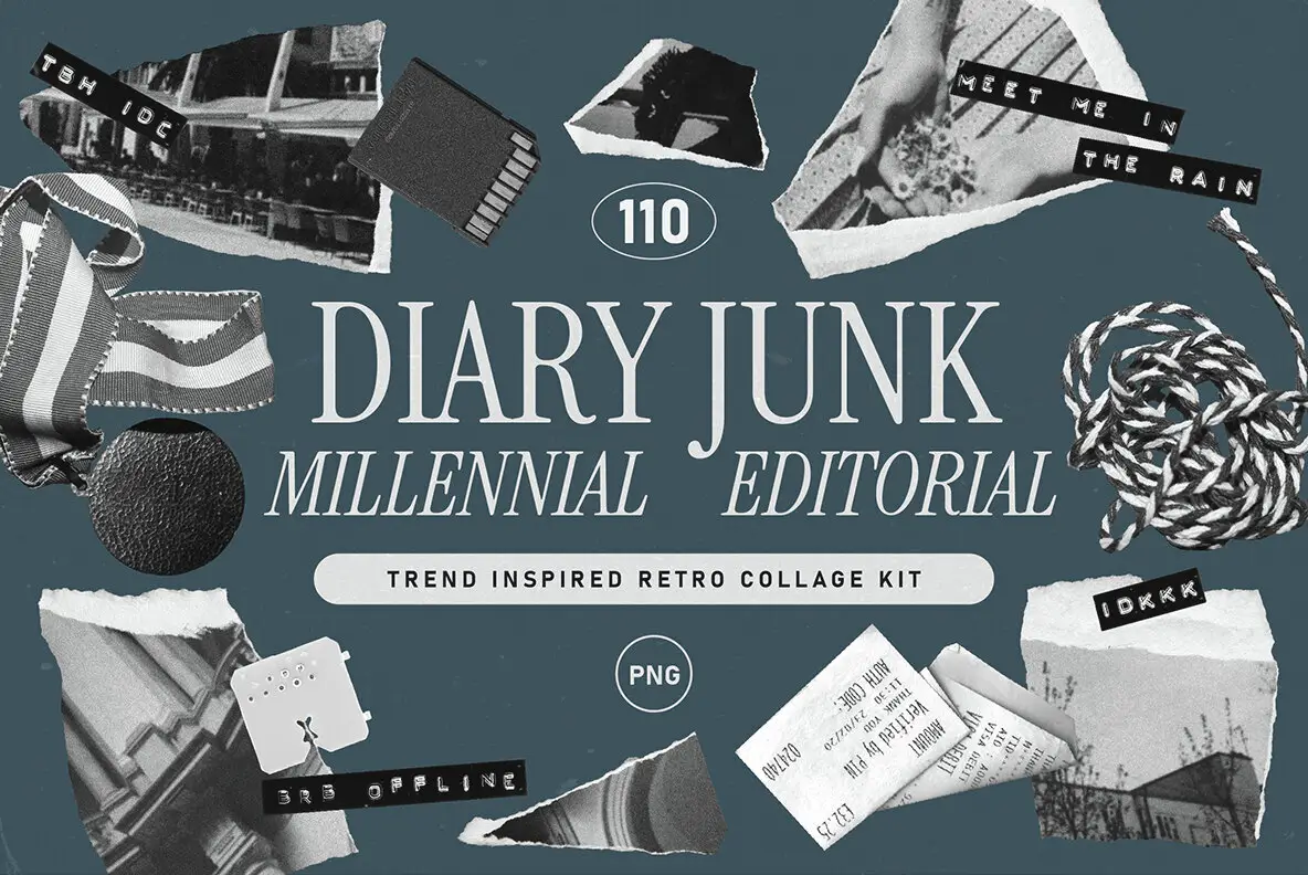 MILLENNIAL JUNK Retro Collage Kit