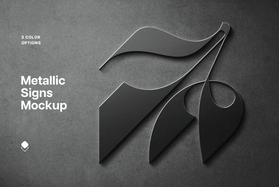 Stainless Metal Sign Mockups