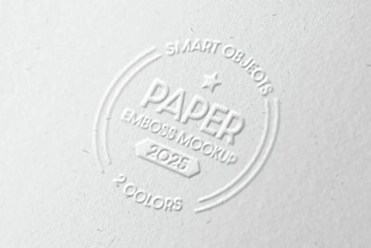 Embossed Paper Close-Up Mockup