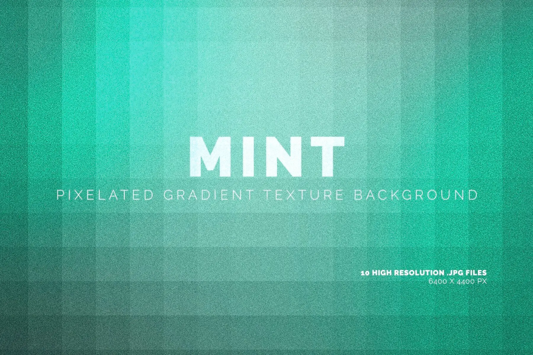 Mint Pixelated Gradient Texture Background