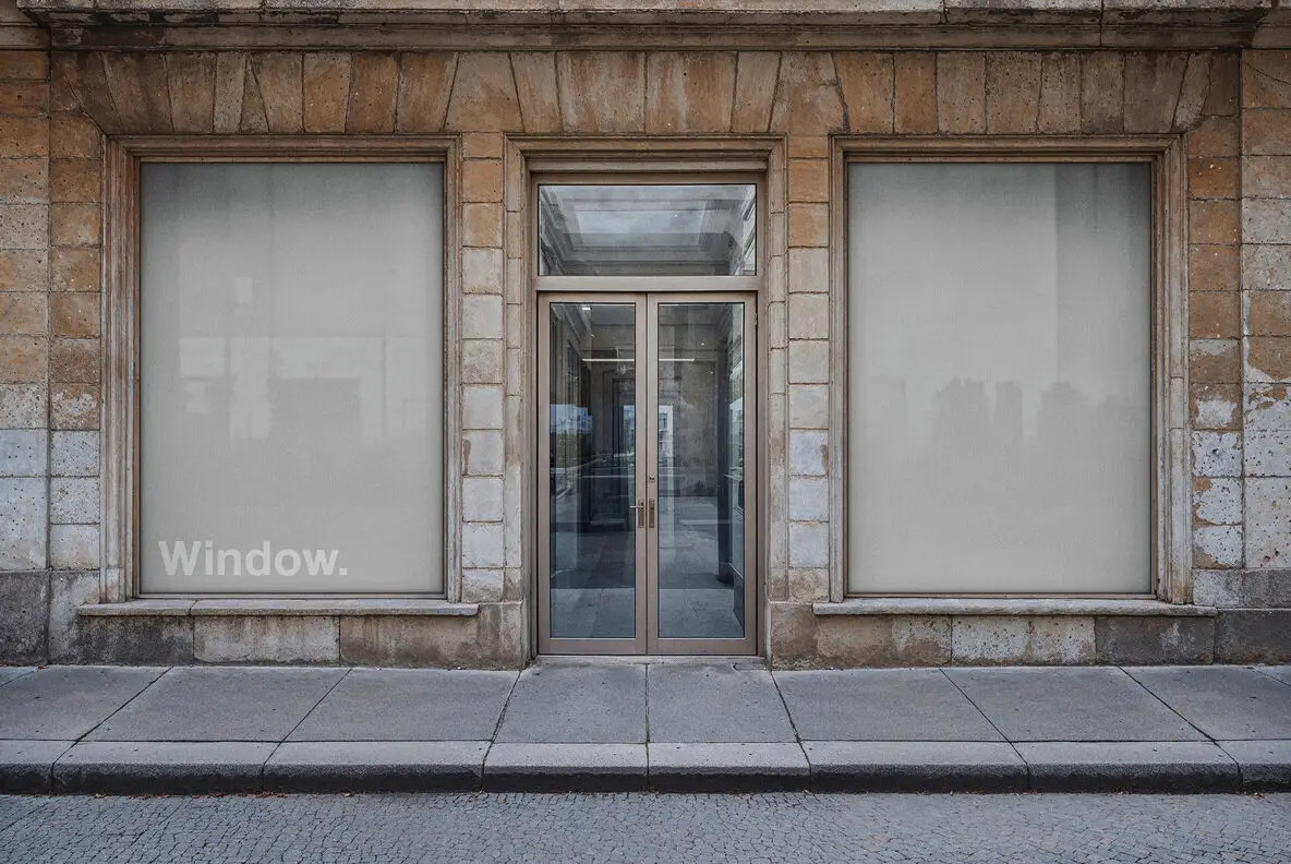 2 A4 Window Posters Mockup