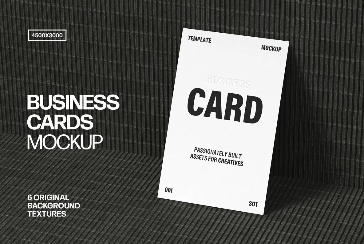 Concrete Angle Business Card 85x55mm Mockup