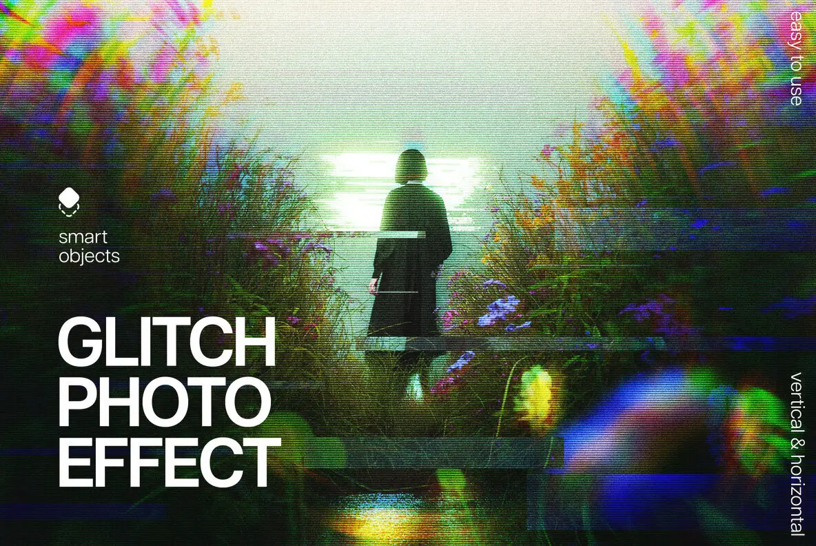 Radial Glitch Photo Effect