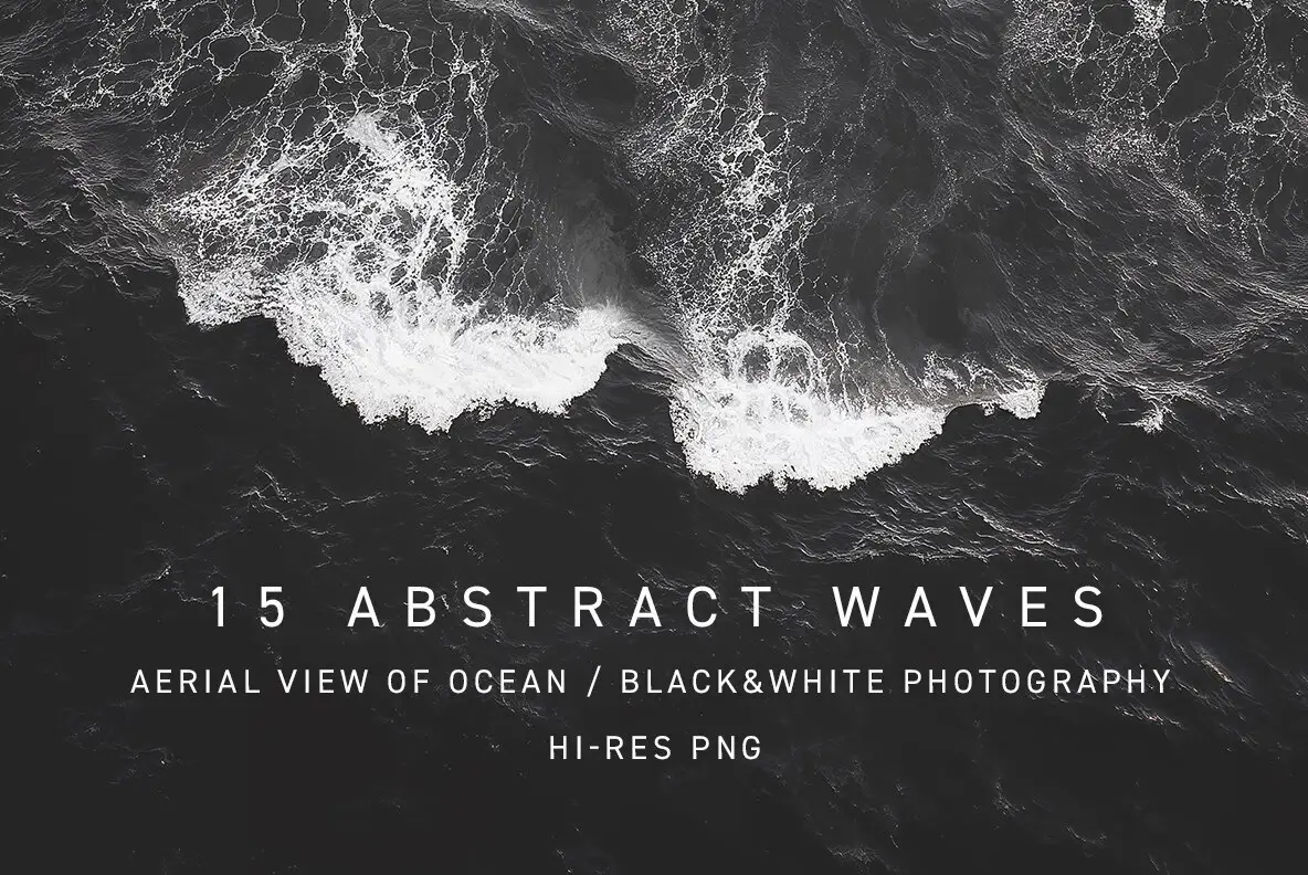 Aerial view of ocean waves