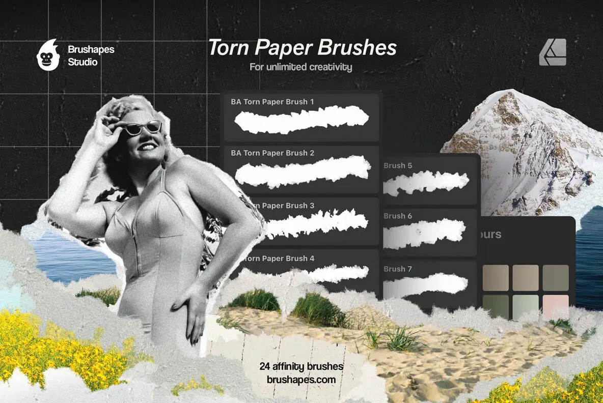 Affinity Torn Paper Brushes and Textures