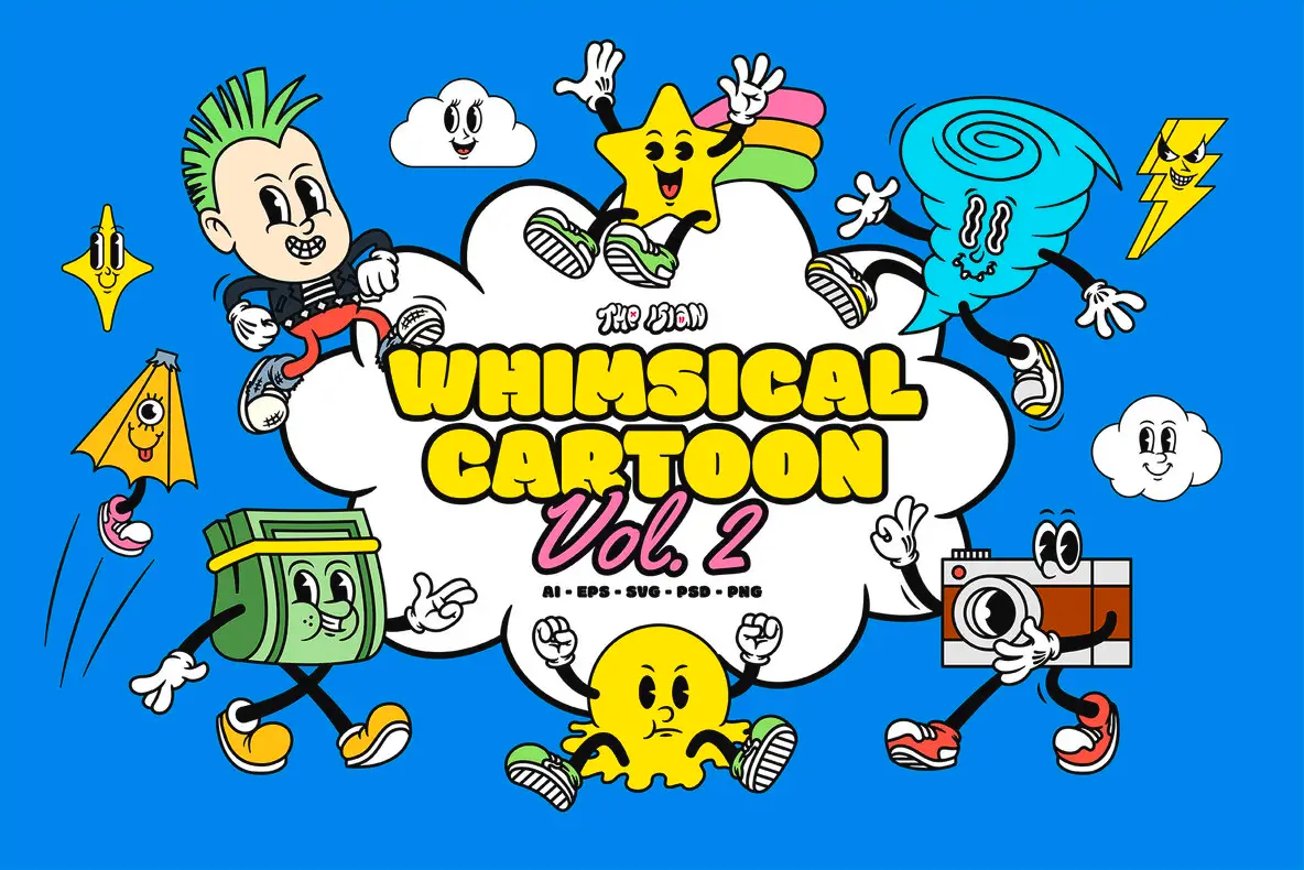 Whimsical Cartoon Vol. 2 Illustrations - YouWorkForThem