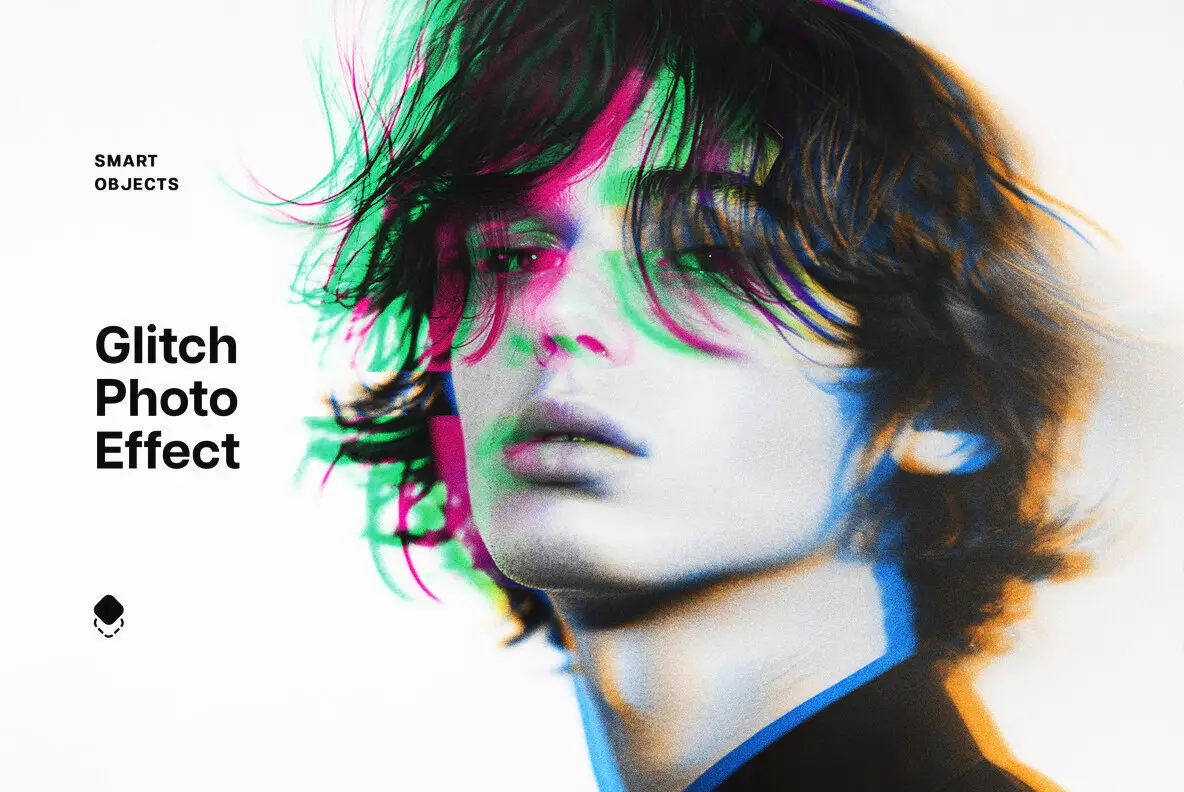 Glitch Distort Photo Effect