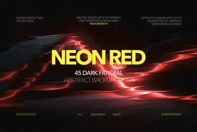 Neon Red Abstract Gradients