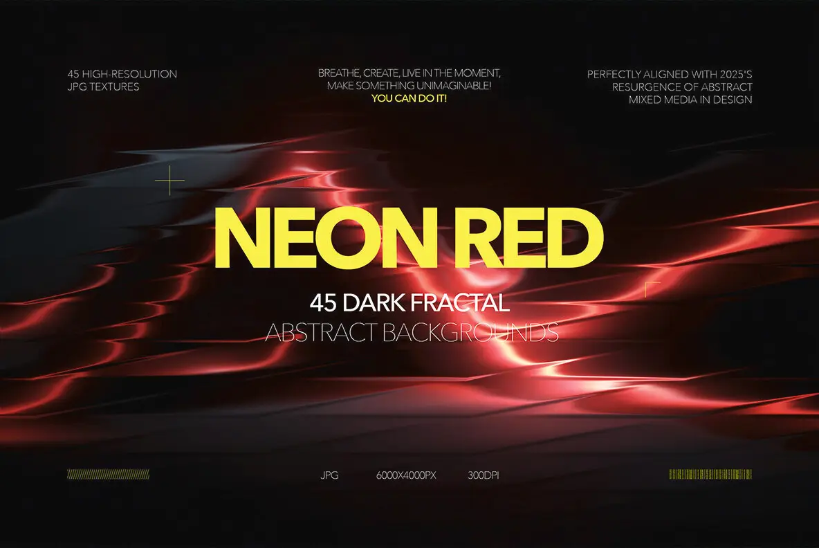 Neon Red Abstract Gradients