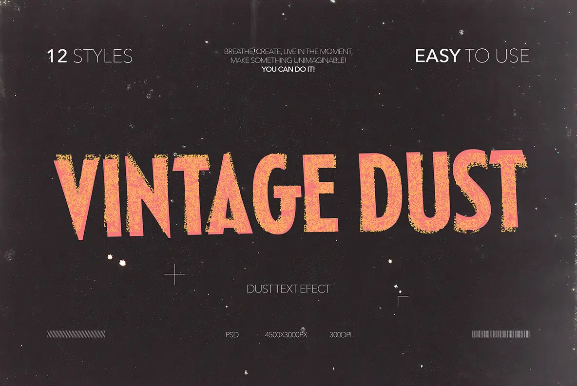 Vintage Dust Text Effect