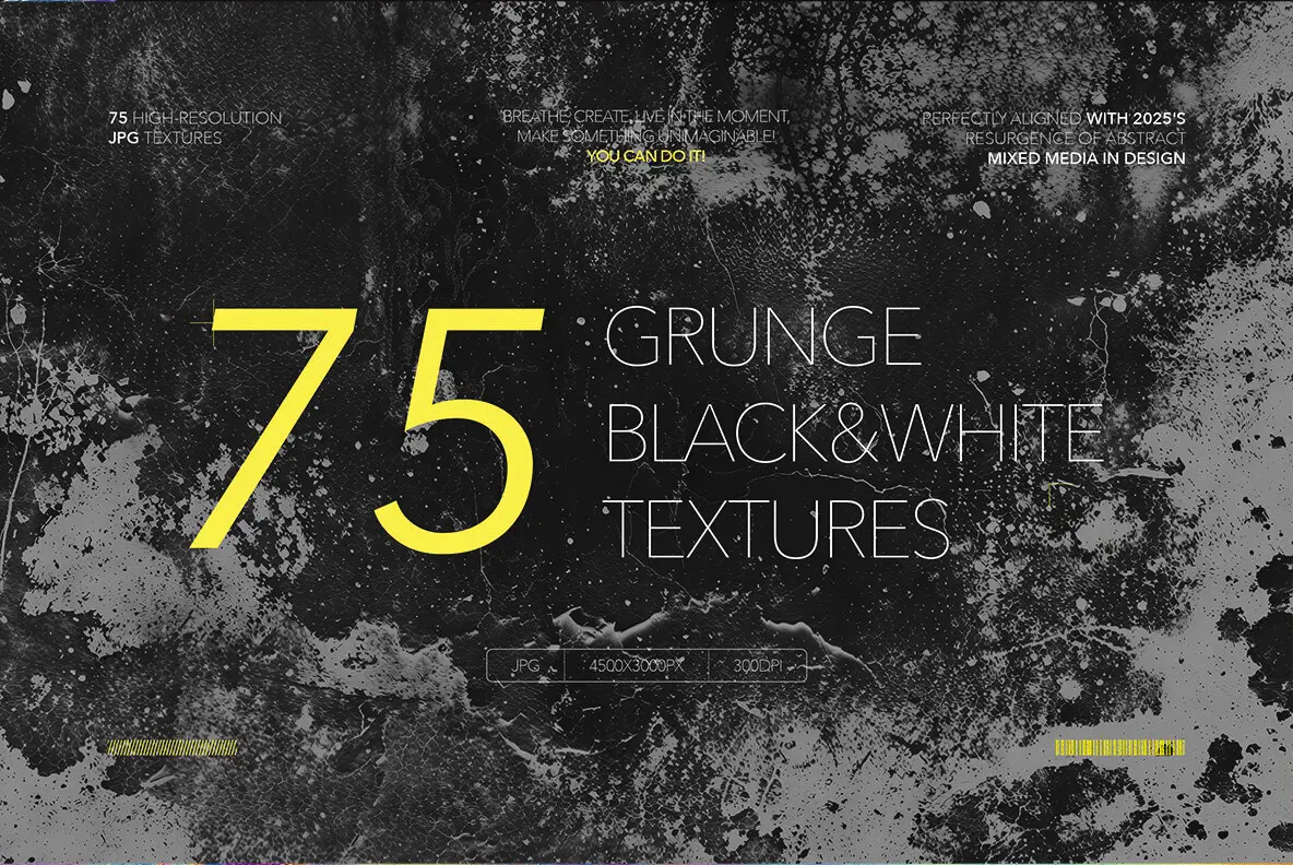 Grunge Black and White Textures