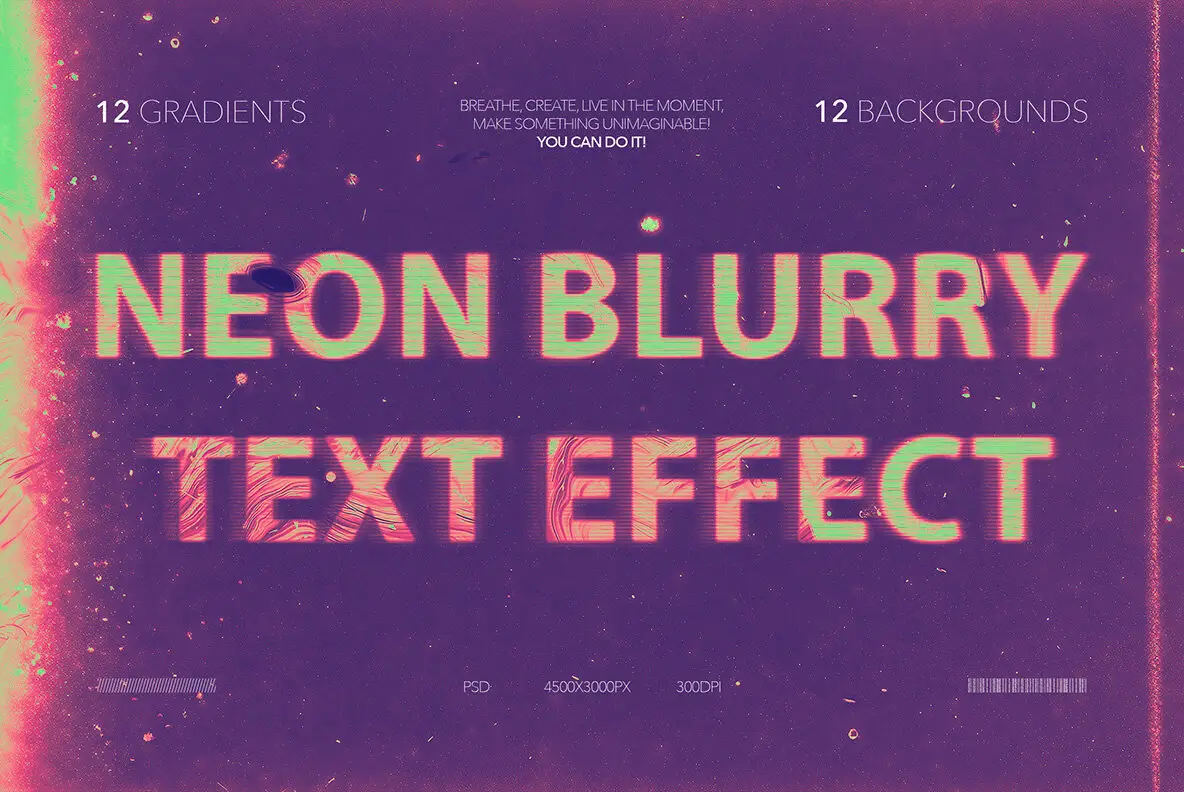 Neon Blurry Text Effect