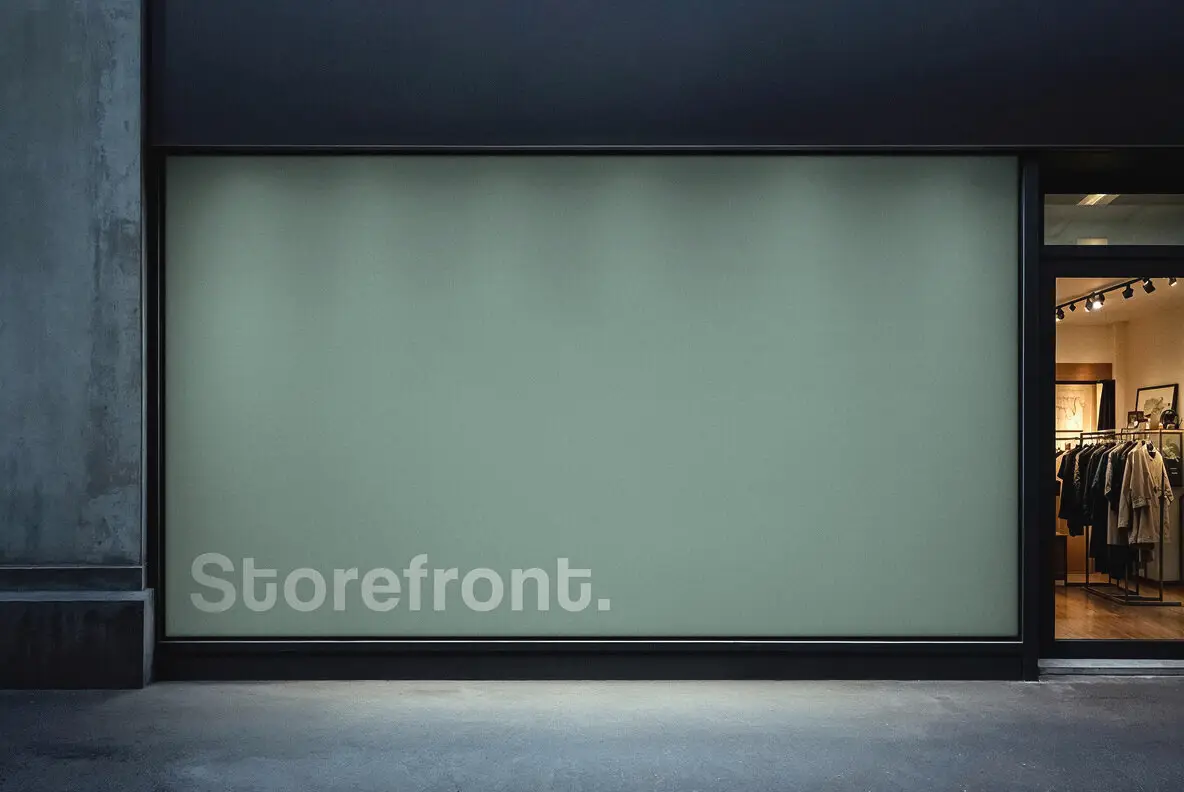 Storefront Window Billboard Mockup