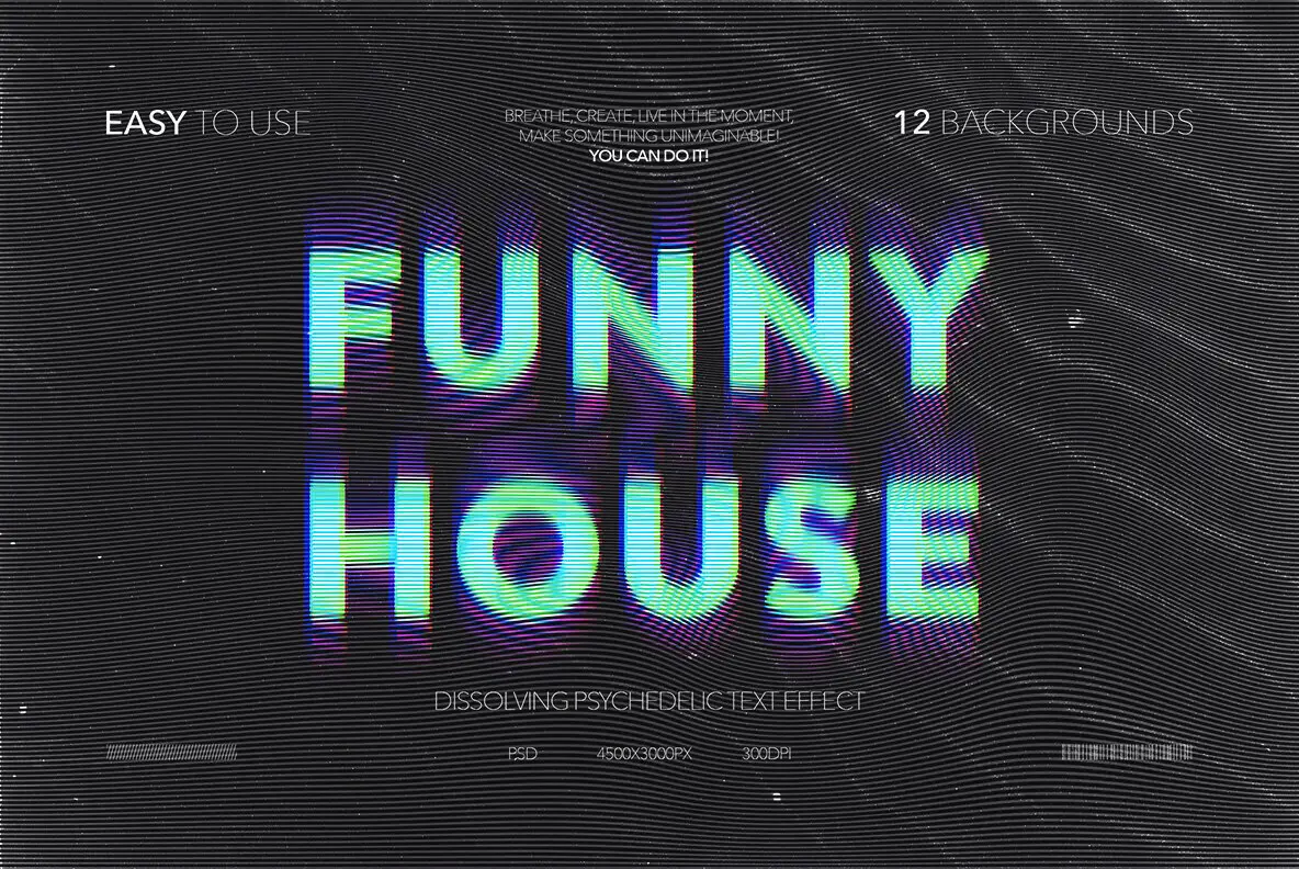 Dissolving Psychedelic Text Effect