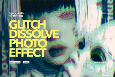 Glitch Dissolve Photo Effect