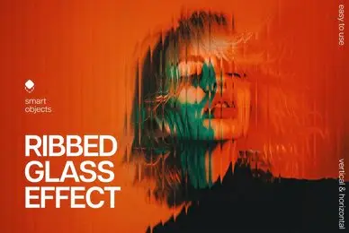 Ribbed Glass Photo Effect