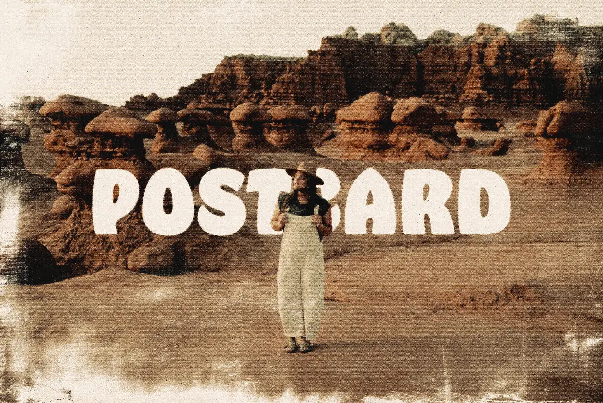 Grunge Postcard Photo Effect