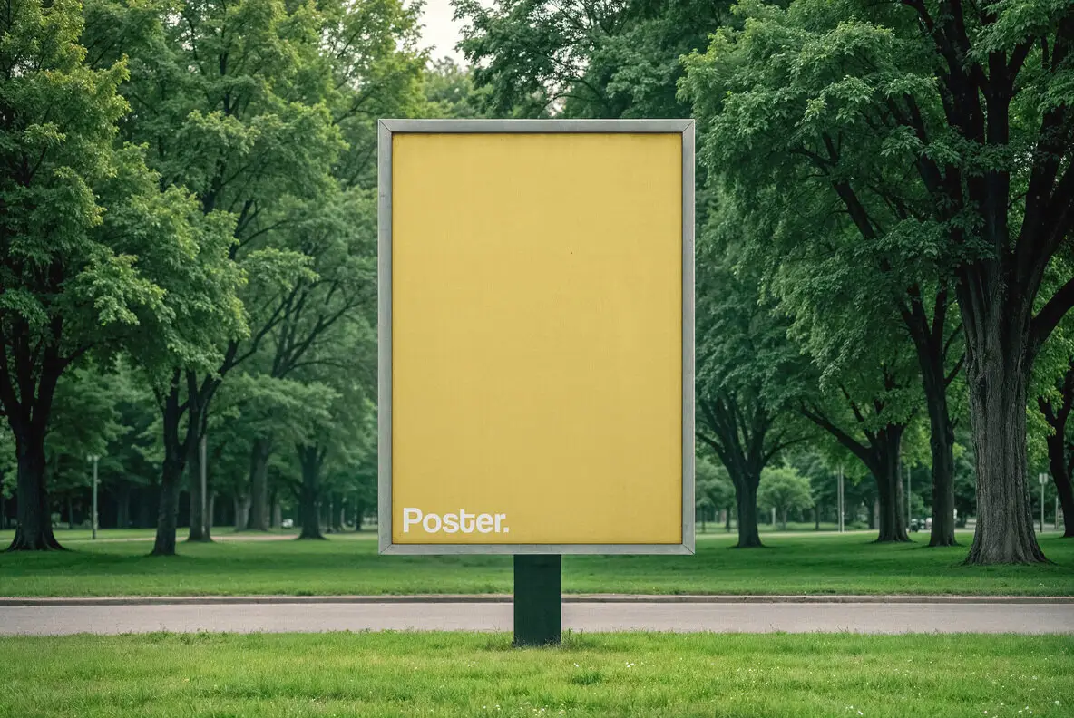 A4 Poster Signage Mockup