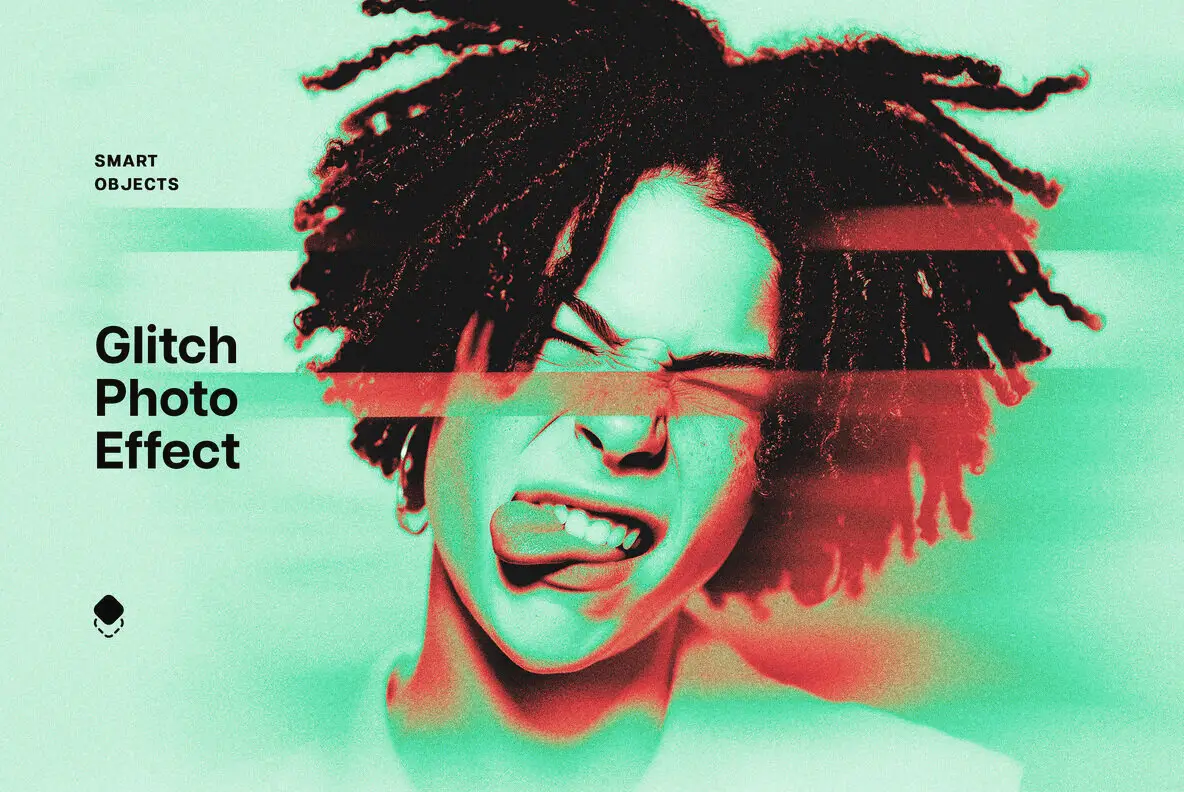 Glitch Blurred Photo Effect