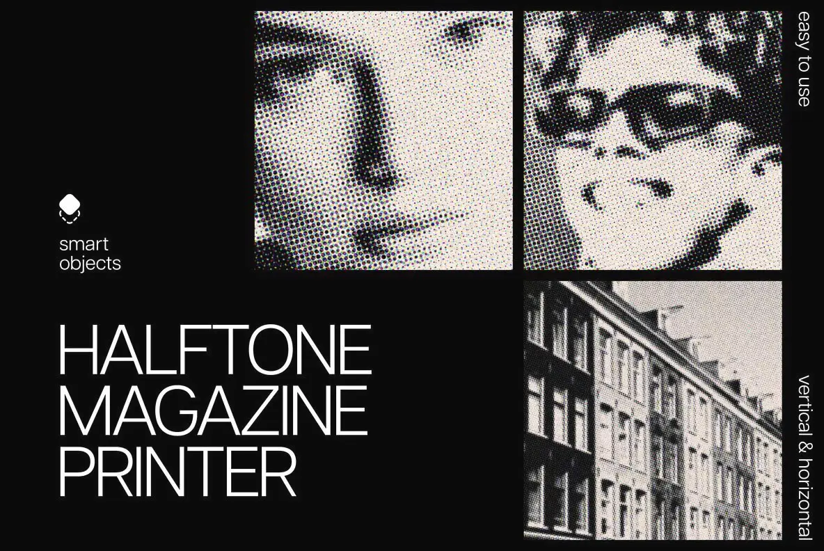 Retro Magazine Printer Effect