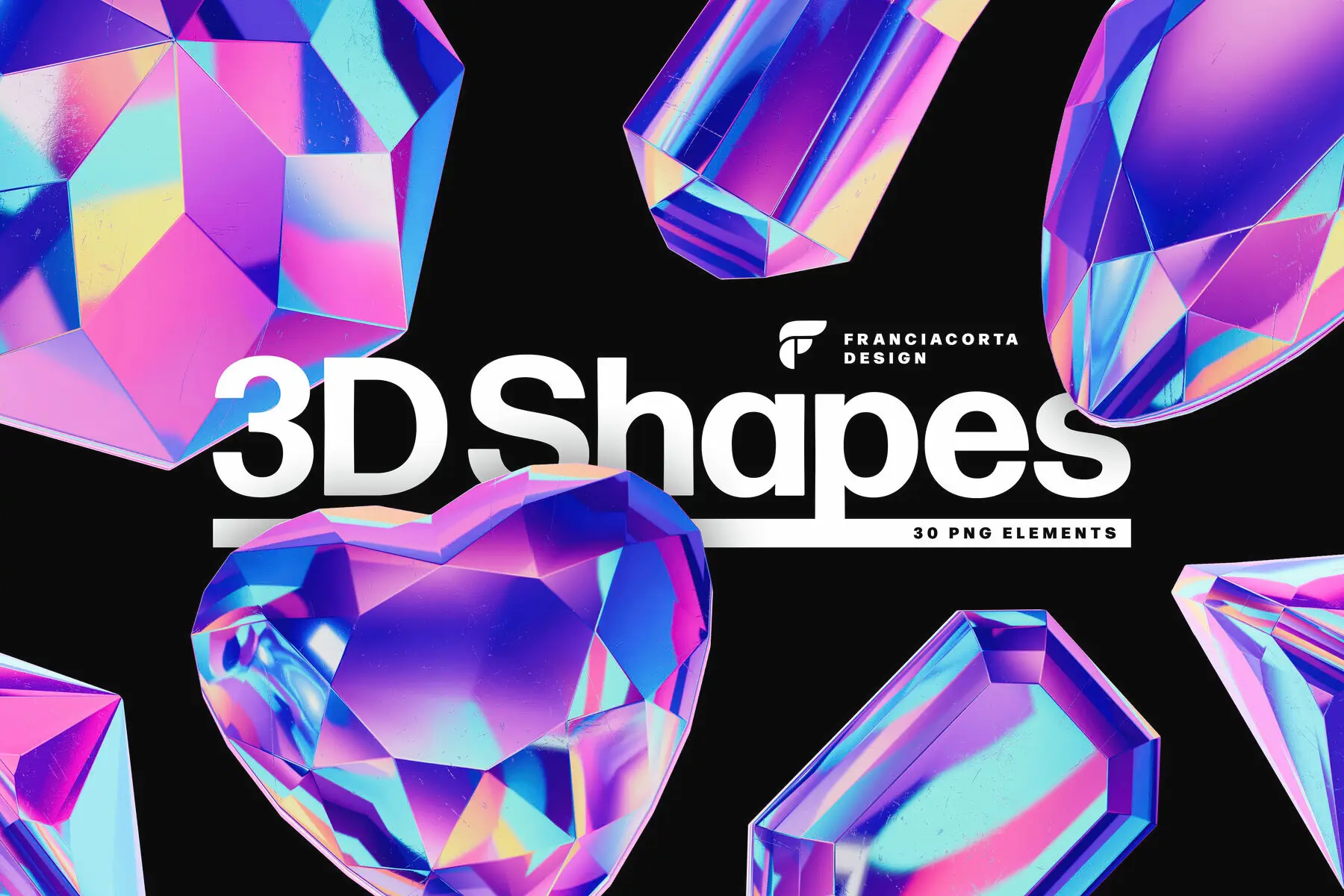 Crystals Collection - 3D Objects Set