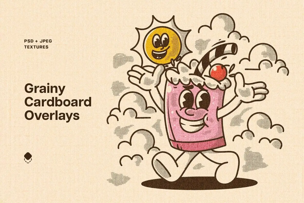 Grainy Cardboard Overlay Textures