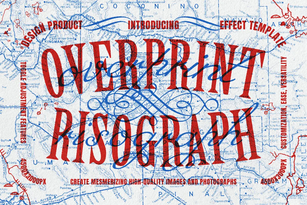 Risograph Vintage Overprint Effect