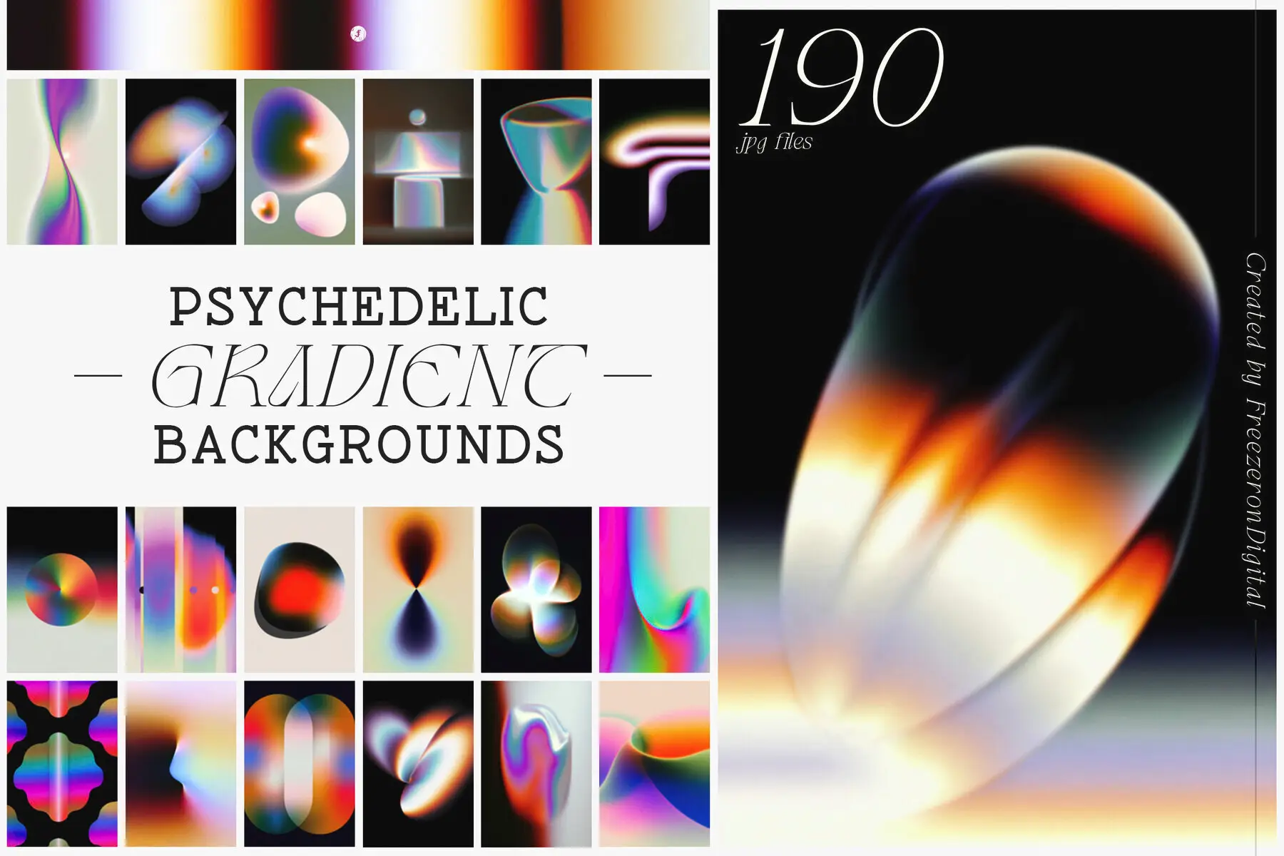 190 Psychedelic Gradient Backgrounds