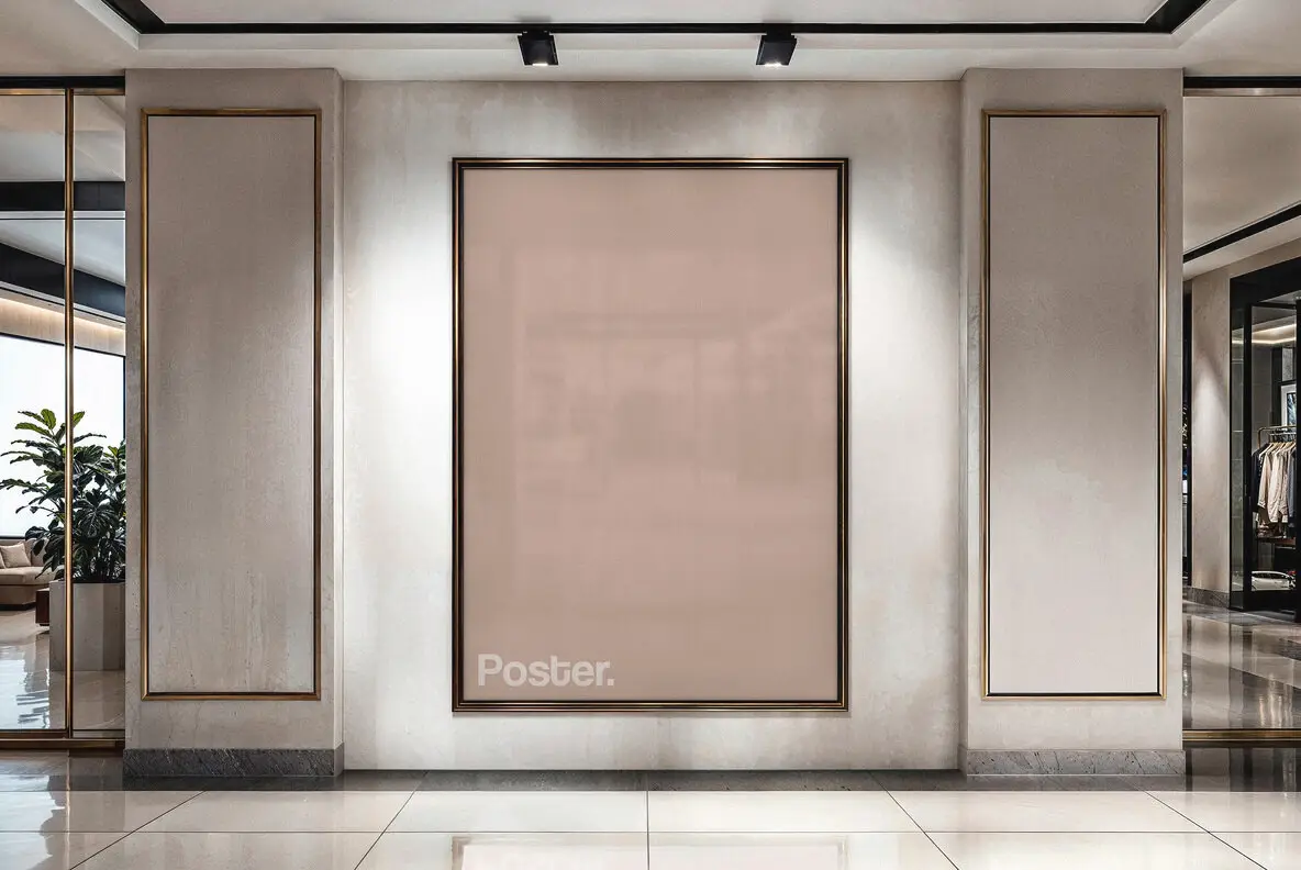 Shopping Mall Poster Mockup