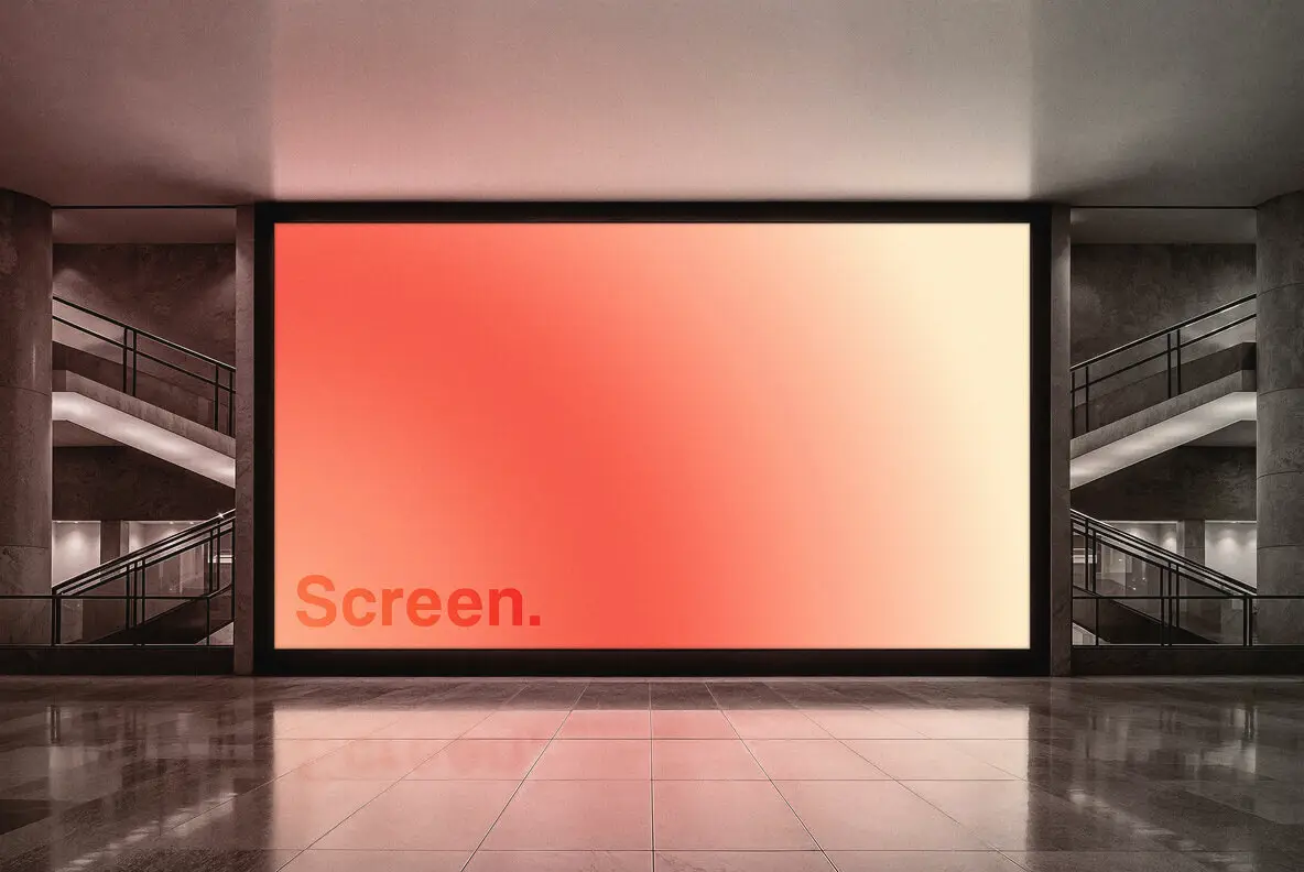 Shopping Mall Screen Mockup